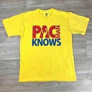 Yellow Manny Pacquiao Pac Man Mens Boxing shirt size XL